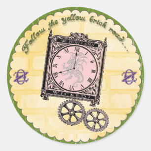 Redonda Pegatina travieso del fiesta de mago de Oz