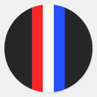 Pegatina Tri-Bar de franjas azul rojas