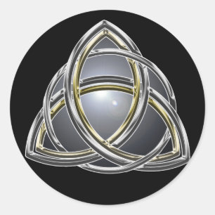 Redonda Pegatina Trinity Knot 2