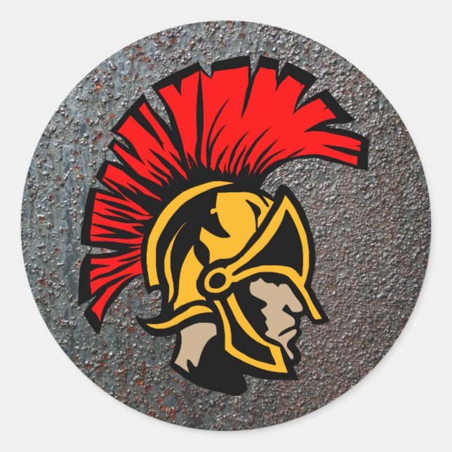 Redonda Pegatina troyano (Anverso)