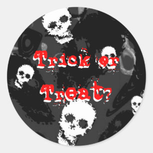 Redonda Pegatina 'Truco o truco' de Skull Specters