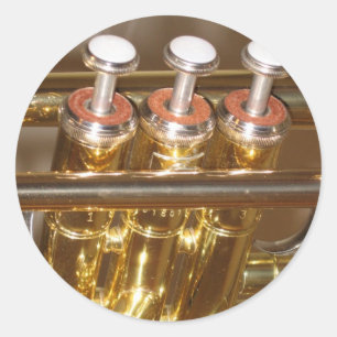 Redonda pegatina Trumpet