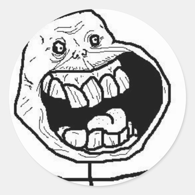 Redonda Pegatina Tumblr Meme (Anverso)