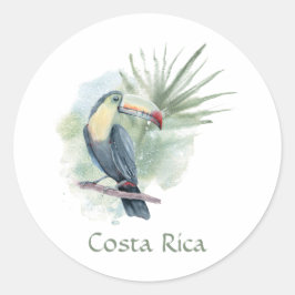 Redonda Pegatina Turco de Costa Rica