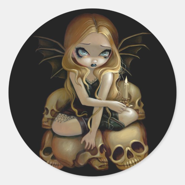 Redonda pegatina "Una Vela En La Oscuridad" (Anverso)