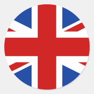 Redonda Pegatina Union Jack Round