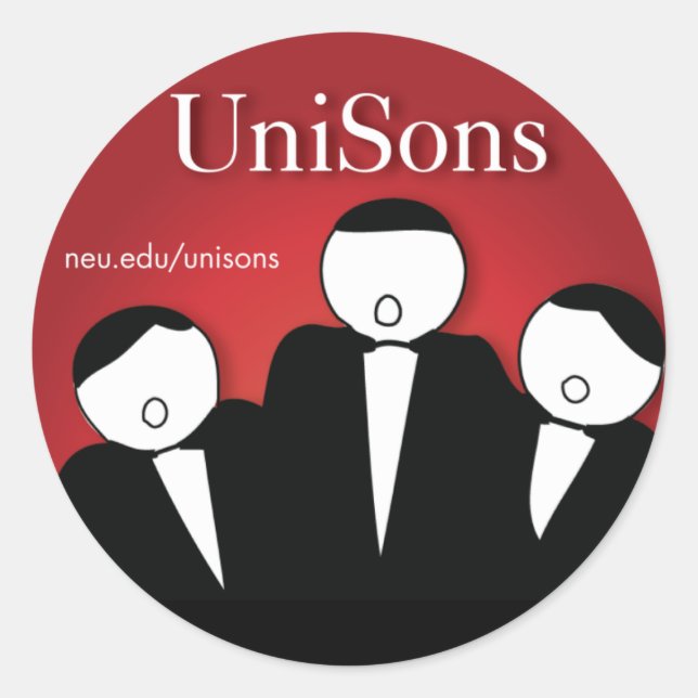 Redonda Pegatina UniSons A Cappella (Anverso)