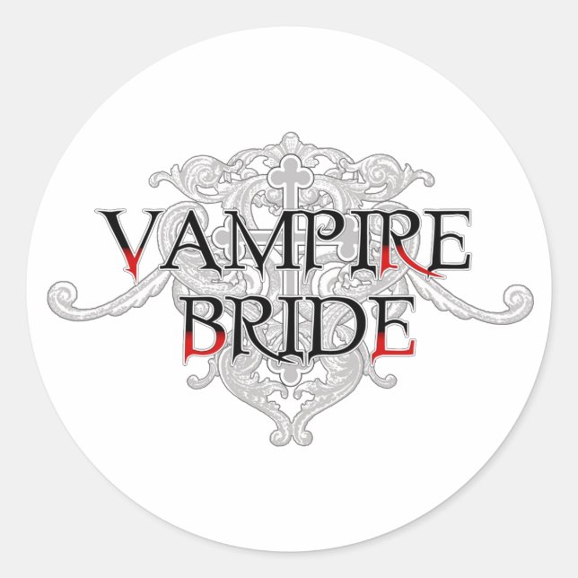 Redonda Pegatina Vampire Bride (Anverso)