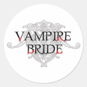 Redonda Pegatina Vampire Bride