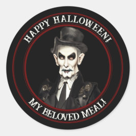 Redonda Pegatina Vampire Halloween