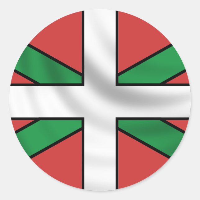 Redonda Pegatina vasco (Anverso)