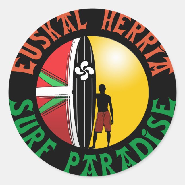 Redonda Pegatina vasco (Anverso)