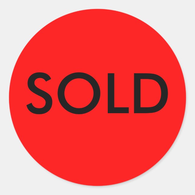 REDONDA PEGATINA VENDIDO (Anverso)