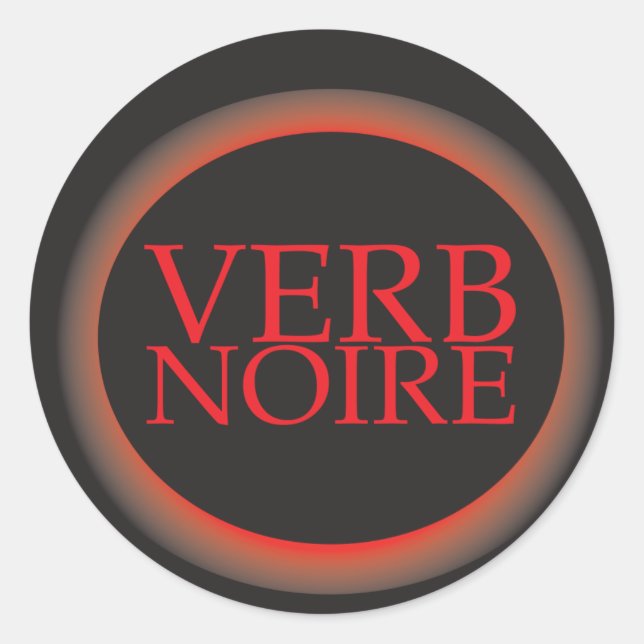 Redonda Pegatina Verb_Noire (Anverso)