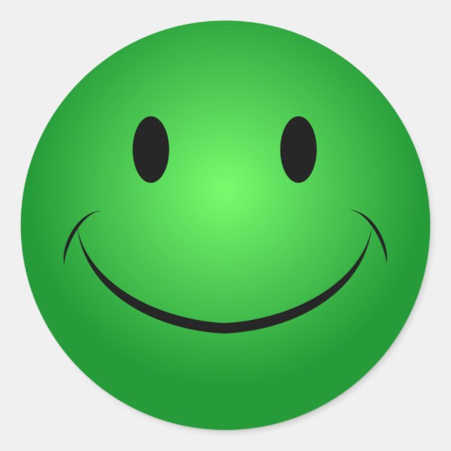 Redonda Pegatina verde (Anverso)