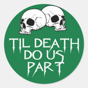 Redonda Pegatina (verde) de los cráneos