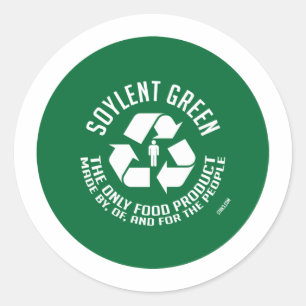Redonda Pegatina verde de Soylent