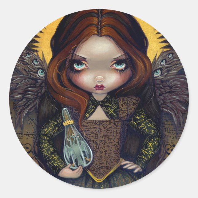 Redonda pegatina "Vestido de alquimia" (Anverso)