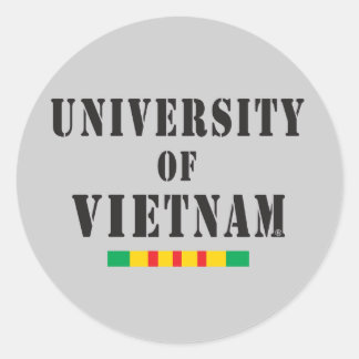 Redonda Pegatina veterano de esténcil de Vietnam