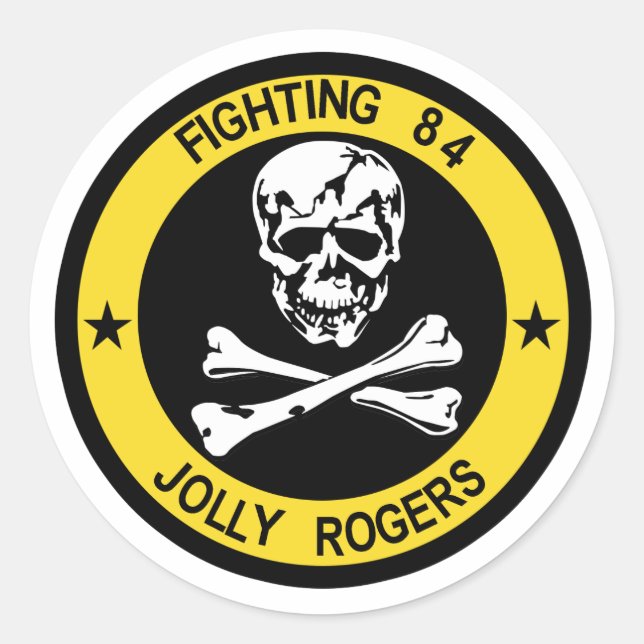 Redonda Pegatina VF-84 Jolly Rogers (Anverso)