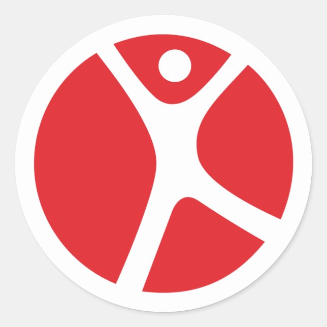 Redonda Pegatina viajero individual (Anverso)