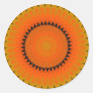 Redonda Pegatina Vibrant Kaleidoscope