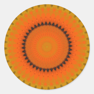 Redonda Pegatina Vibrant Kaleidoscope