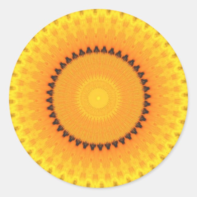 Redonda Pegatina Vibrant Kaleidoscope (Anverso)