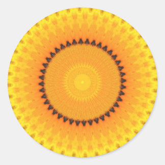 Redonda Pegatina Vibrant Kaleidoscope