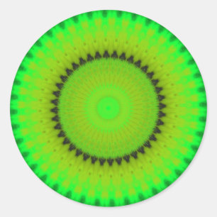 Redonda Pegatina vibrante de Kaleidoscope