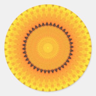 Redonda Pegatina vibrante del caleidoscopio