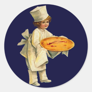 Redonda Pegatina Vintage Cook