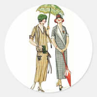 Pegatina Vintage Fashion Ladies Flapper Cloche Gor
