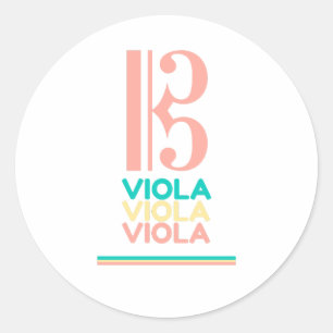 Redonda Pegatina Viola Alto Clef