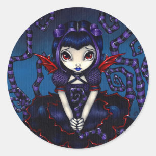 Redonda pegatina "violeta a veces"