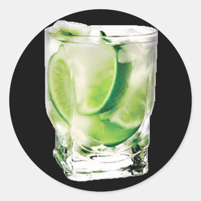Redonda Pegatina Vodka Lime (Anverso)