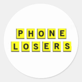 Redonda Pegatina Waffle Losers of America