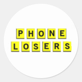 Redonda Pegatina Waffle Losers of America