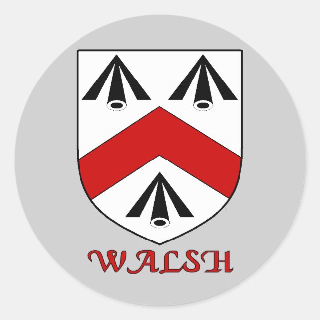 Redonda Pegatina Walsh Falimy Shield (Anverso)