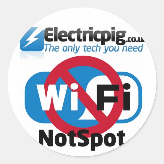 Redonda Pegatina Wi-Fi NotSpot (Anverso)