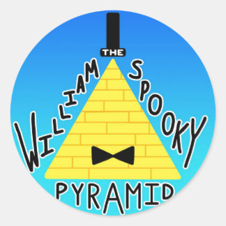 Redonda pegatina "William the SPOOKY Pyramid" 2