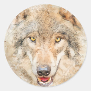 Redonda Pegatina wolf