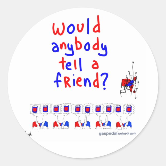 Redonda Pegatina WOM (Anverso)