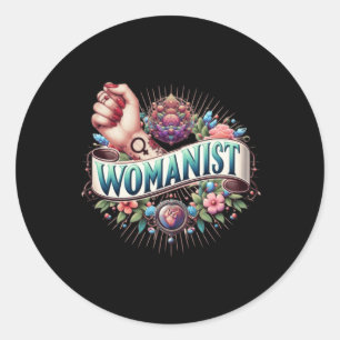 Redonda Pegatina Womanista