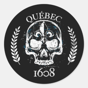 Redonda Pegatina (x20) redondos Québec motorista calavera/