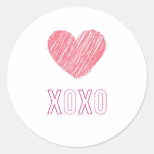 Redonda pegatina "XOXO"