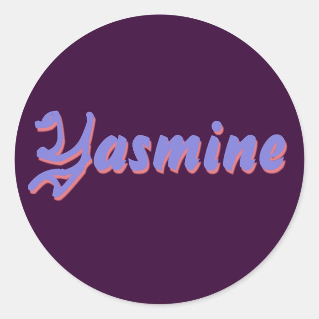 Redonda Pegatina Yasmine (Anverso)