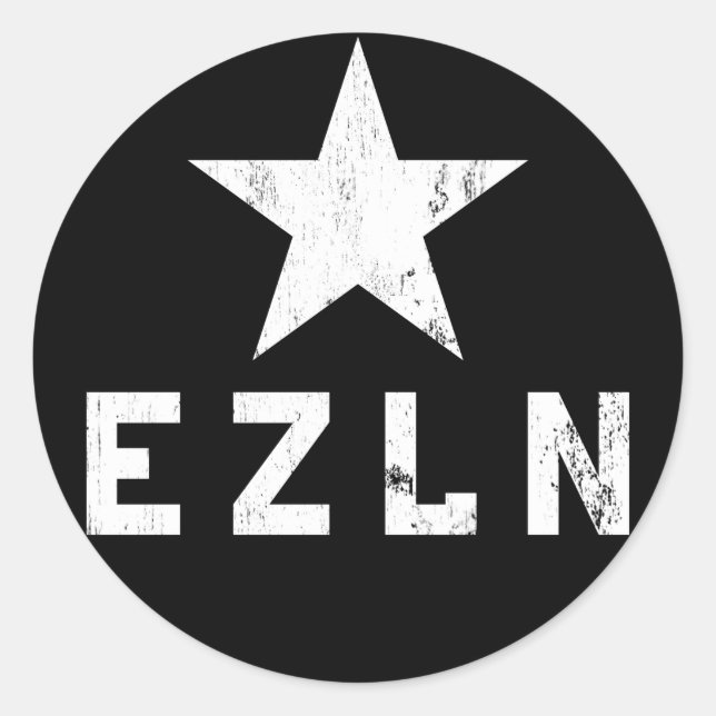 Redonda Pegatina zapatista EZLN (Anverso)