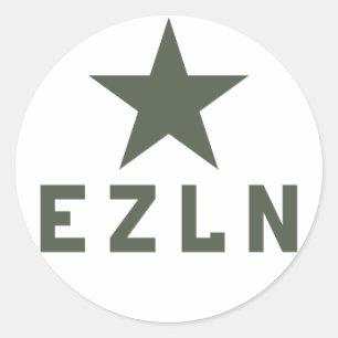 Redonda Pegatina zapatista EZLN