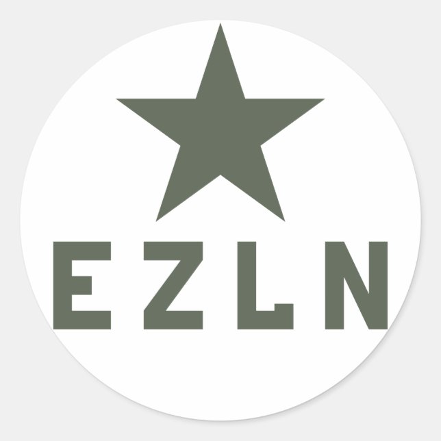 Redonda Pegatina zapatista EZLN (Anverso)